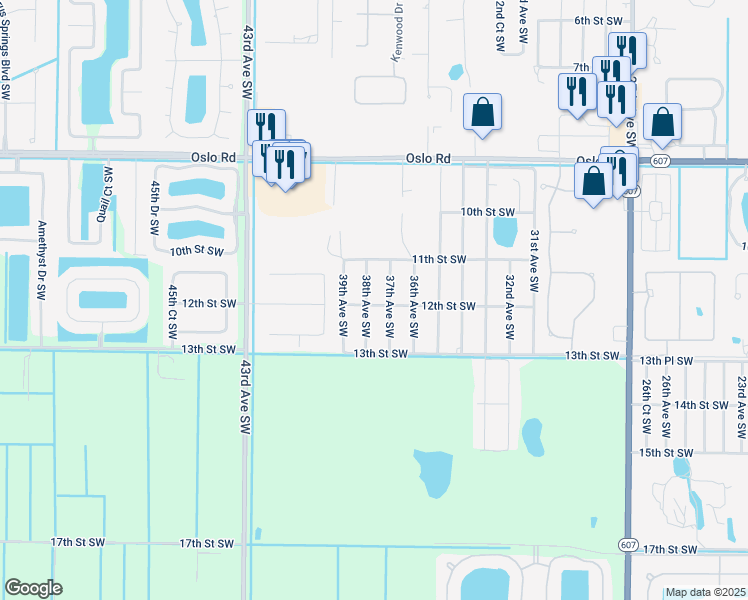 map of restaurants, bars, coffee shops, grocery stores, and more near 3728 12th Street Southwest in Vero Beach