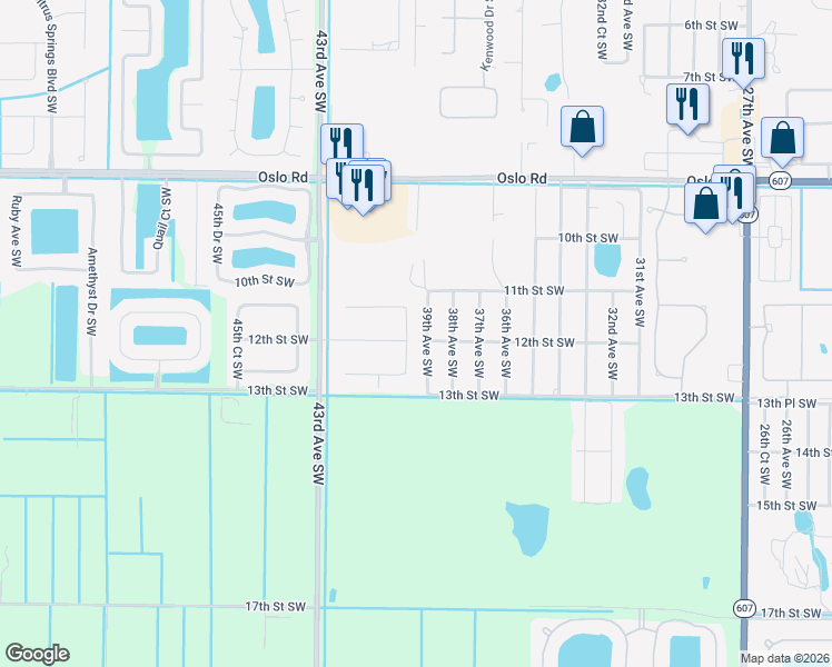 map of restaurants, bars, coffee shops, grocery stores, and more near 1190 40th Avenue Southwest in Vero Beach