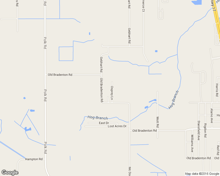 map of restaurants, bars, coffee shops, grocery stores, and more near 2371 Osprey Lane in Wauchula