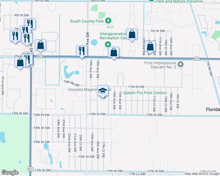 map of restaurants, bars, coffee shops, grocery stores, and more near 1106 17th Avenue Southwest in Vero Beach