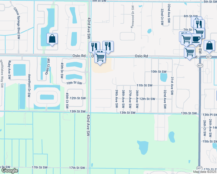 map of restaurants, bars, coffee shops, grocery stores, and more near 4110 11th Place Southwest in Vero Beach