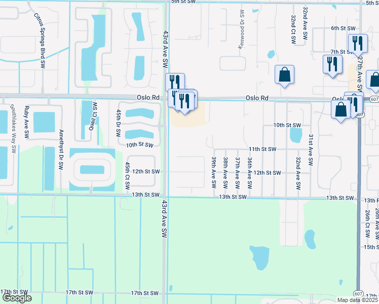 map of restaurants, bars, coffee shops, grocery stores, and more near 4110 11th Place Southwest in Vero Beach
