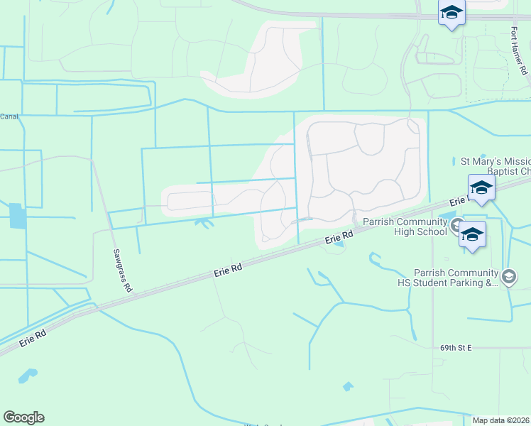 map of restaurants, bars, coffee shops, grocery stores, and more near 7804 110th Avenue East in Parrish