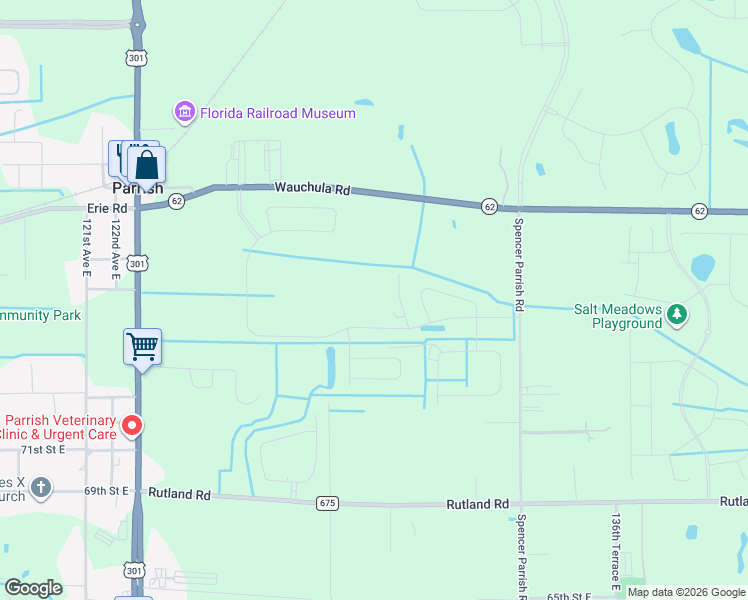 map of restaurants, bars, coffee shops, grocery stores, and more near 12530 County Road 675 in Manatee