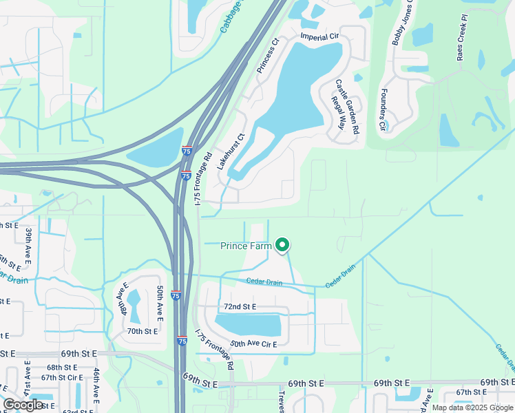 map of restaurants, bars, coffee shops, grocery stores, and more near 5227 Lansdowne Way in Palmetto