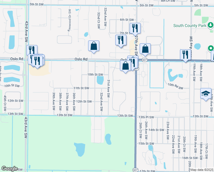 map of restaurants, bars, coffee shops, grocery stores, and more near 3108 11th Street Southwest in Vero Beach