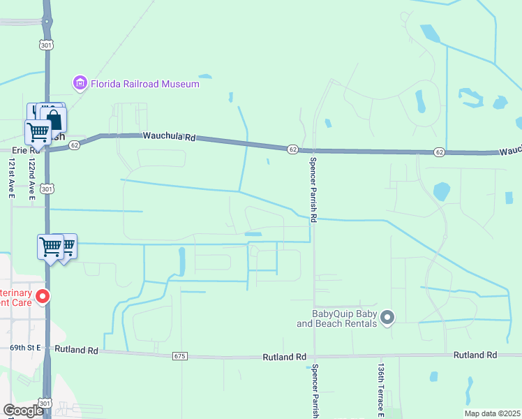 map of restaurants, bars, coffee shops, grocery stores, and more near Depot Loop in Manatee County