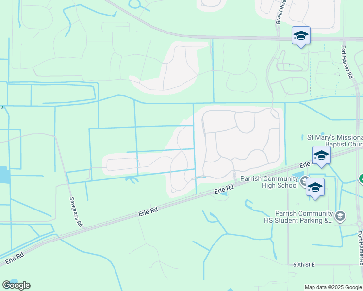 map of restaurants, bars, coffee shops, grocery stores, and more near 7824 111th Terrace East in Parrish