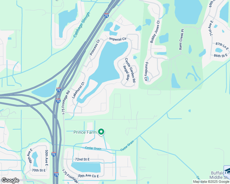 map of restaurants, bars, coffee shops, grocery stores, and more near 5507 Imperial Circle in Palmetto