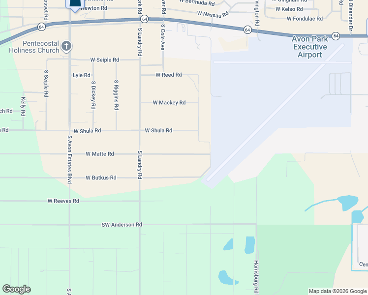 map of restaurants, bars, coffee shops, grocery stores, and more near 2200 West Matte Road in Avon Park