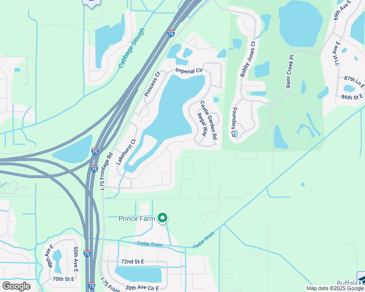 map of restaurants, bars, coffee shops, grocery stores, and more near 5507 Imperial Circle in Palmetto