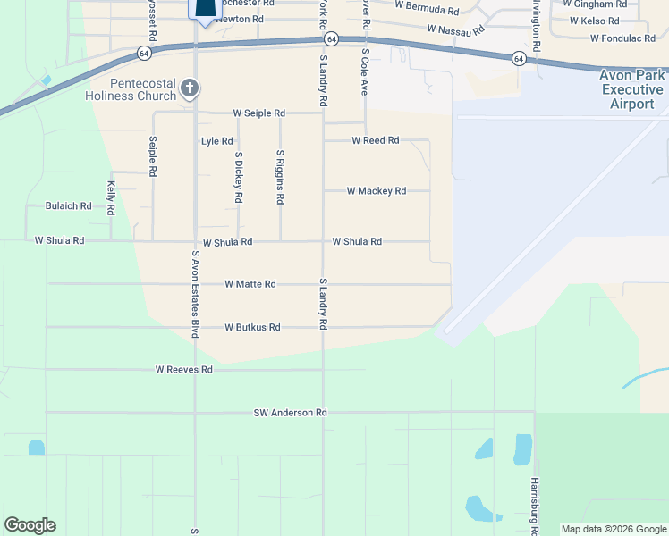 map of restaurants, bars, coffee shops, grocery stores, and more near 2340 West Matte Road in Avon Park
