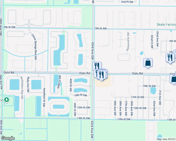 map of restaurants, bars, coffee shops, grocery stores, and more near 4431 8th Street Southwest in Vero Beach
