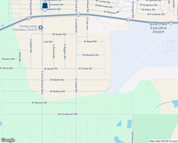 map of restaurants, bars, coffee shops, grocery stores, and more near 2261 West Shula Road in Avon Park