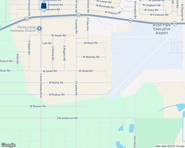 map of restaurants, bars, coffee shops, grocery stores, and more near 2261 West Shula Road in Avon Park