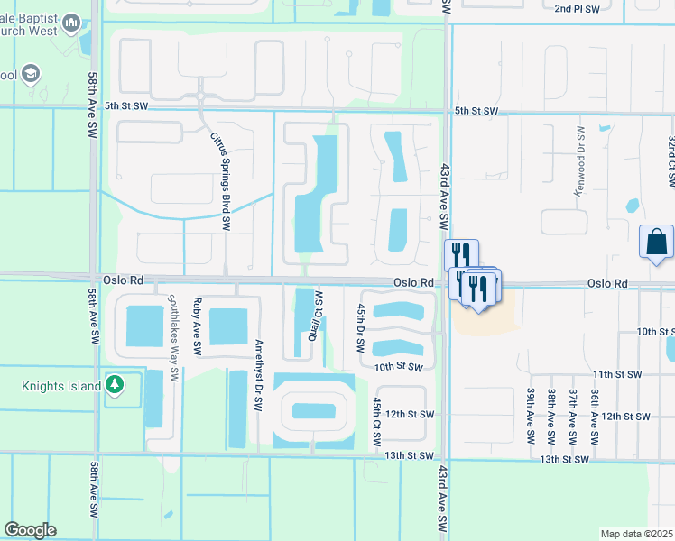 map of restaurants, bars, coffee shops, grocery stores, and more near 4645 Stephanie Lane Southwest in Vero Beach