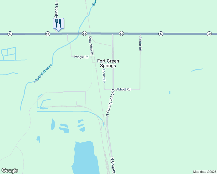 map of restaurants, bars, coffee shops, grocery stores, and more near 4335 North Co Road 663 in Bowling Green