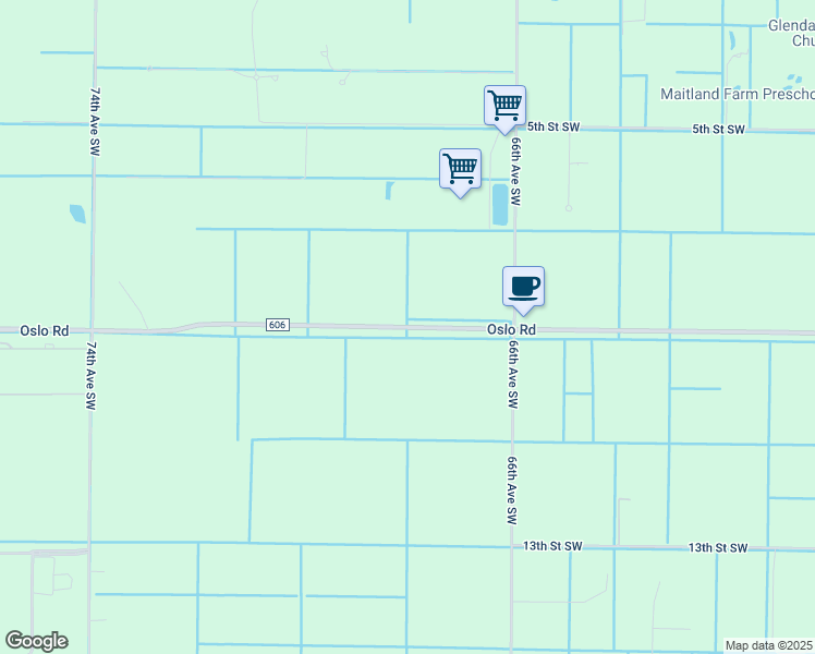 map of restaurants, bars, coffee shops, grocery stores, and more near 9th Street Southwest in Vero Beach