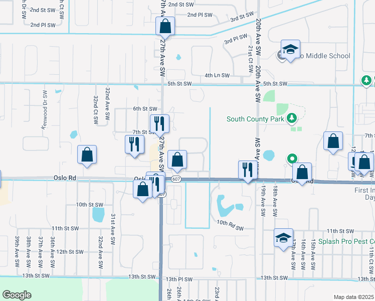 map of restaurants, bars, coffee shops, grocery stores, and more near 2518 Stockbridge Square Southwest in Vero Beach