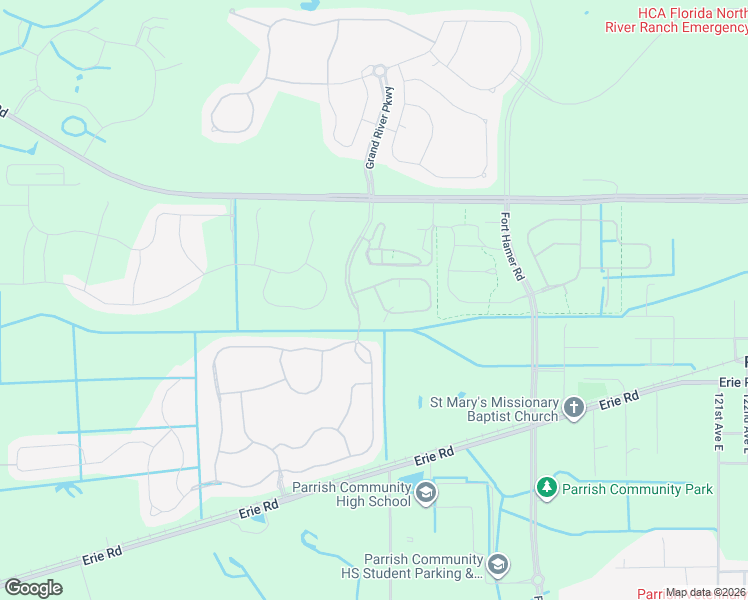 map of restaurants, bars, coffee shops, grocery stores, and more near 11511 84th Street Circle East in Parrish