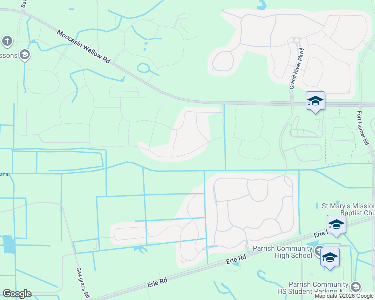 map of restaurants, bars, coffee shops, grocery stores, and more near 11004 Daybreak Glen in Parrish