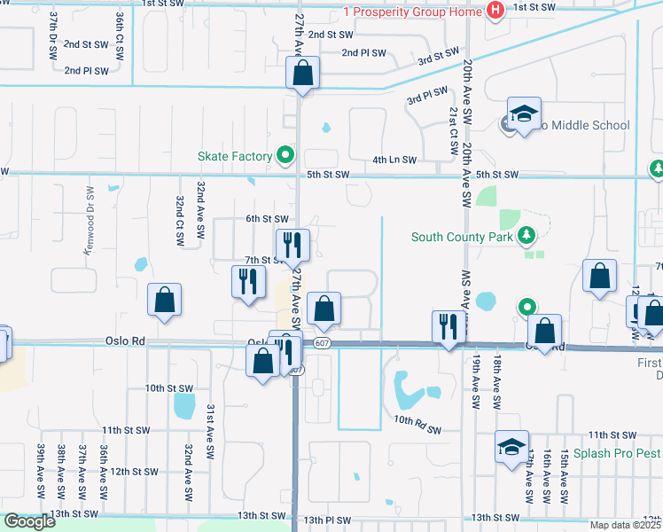 map of restaurants, bars, coffee shops, grocery stores, and more near 2577 Stockbridge Square Southwest in Vero Beach