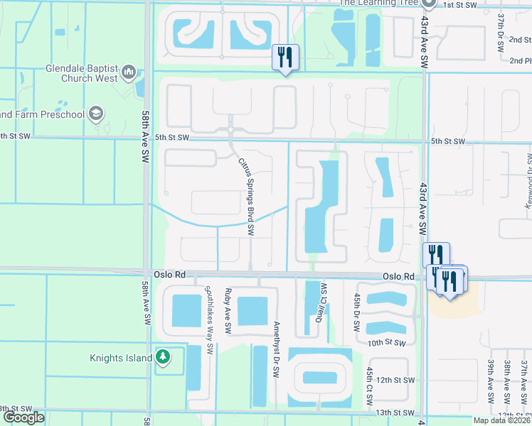 map of restaurants, bars, coffee shops, grocery stores, and more near 565 Honeybell Court Soutwest in Vero Beach