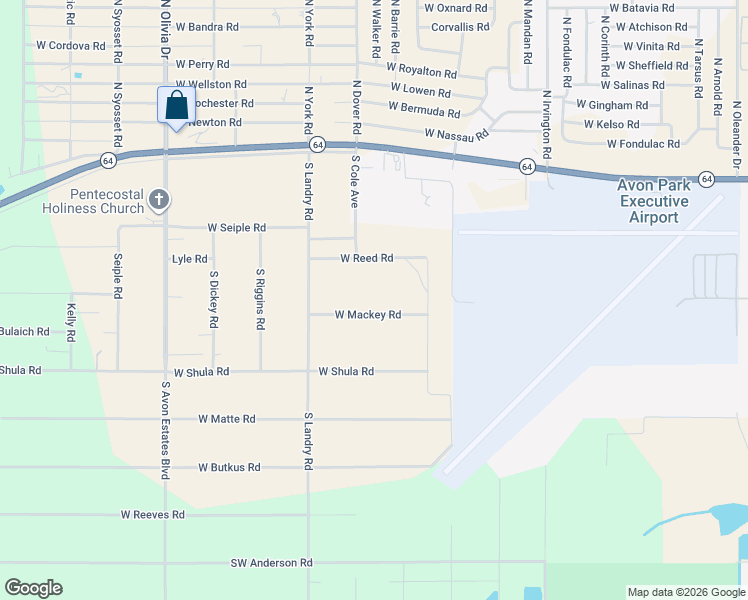 map of restaurants, bars, coffee shops, grocery stores, and more near 2164 West Mackey Road in Avon Park