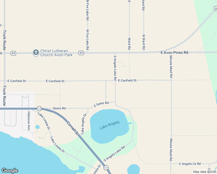 map of restaurants, bars, coffee shops, grocery stores, and more near 411 South Christy Jo Drive in Avon Park