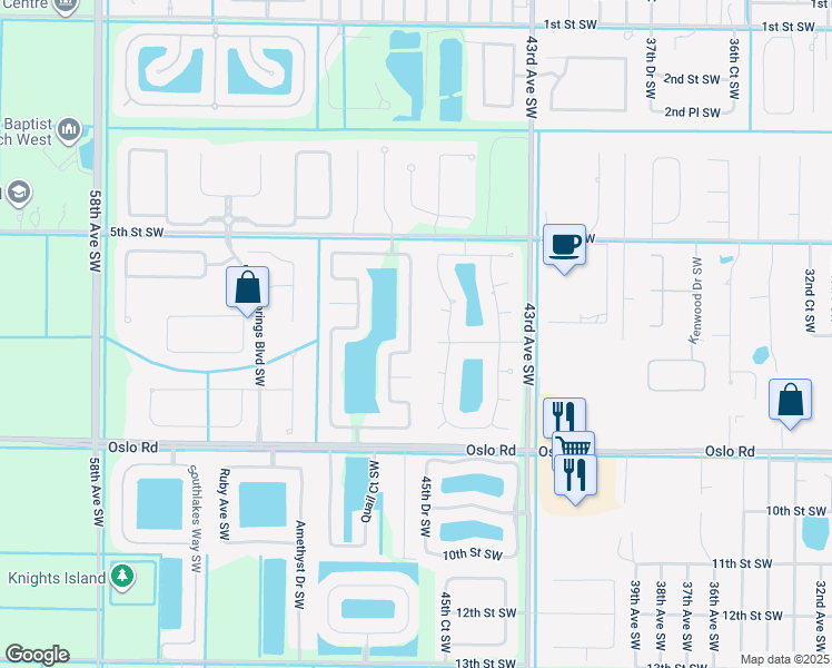 map of restaurants, bars, coffee shops, grocery stores, and more near 640 Alexandra Avenue Southwest in Vero Beach