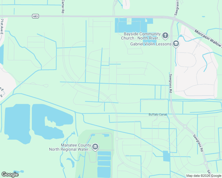 map of restaurants, bars, coffee shops, grocery stores, and more near 91ST Eastern Avenue in Palmetto