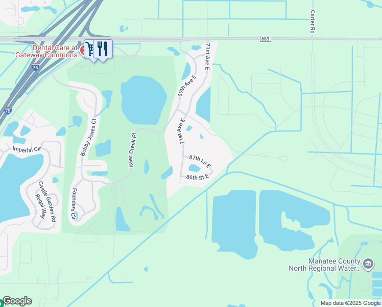 map of restaurants, bars, coffee shops, grocery stores, and more near 8708 71st Avenue East in Palmetto