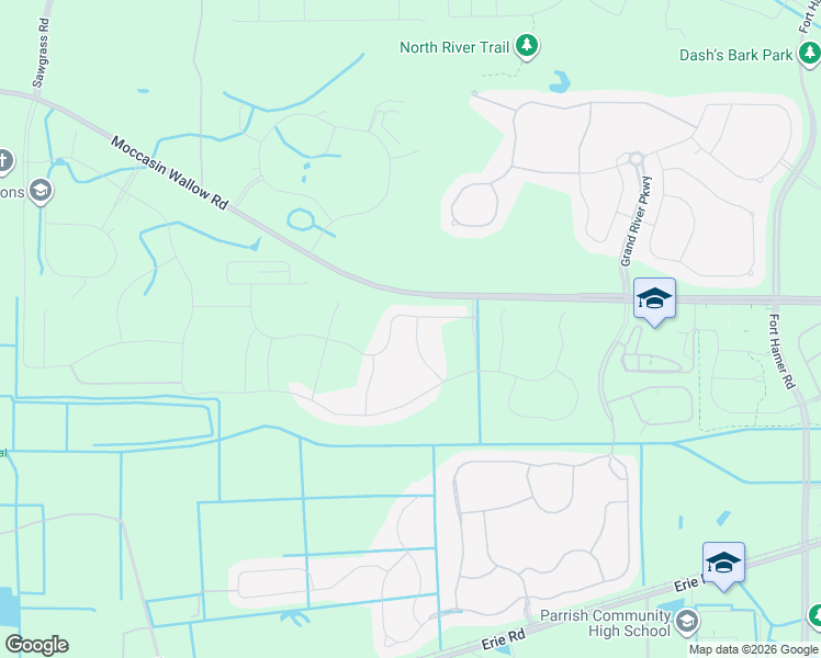 map of restaurants, bars, coffee shops, grocery stores, and more near 8725 Corkscrew Crossing in Parrish