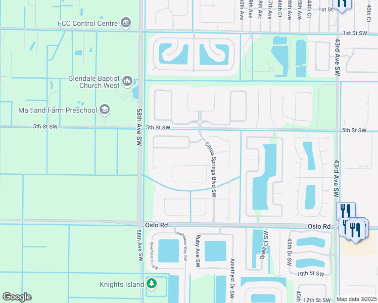 map of restaurants, bars, coffee shops, grocery stores, and more near 507 South Valencia Circle Southwest in Vero Beach
