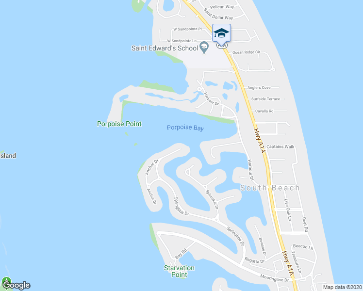map of restaurants, bars, coffee shops, grocery stores, and more near 160 Anchor Drive in Vero Beach