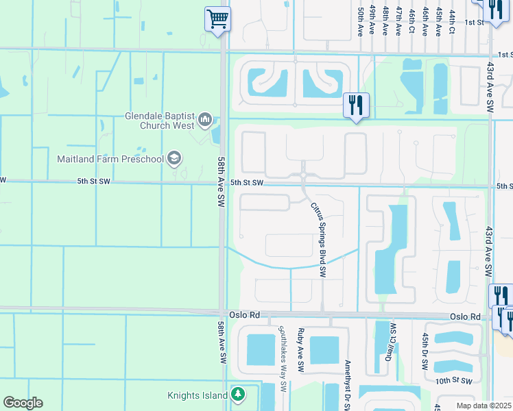 map of restaurants, bars, coffee shops, grocery stores, and more near 526 South Valencia Circle Southwest in Vero Beach