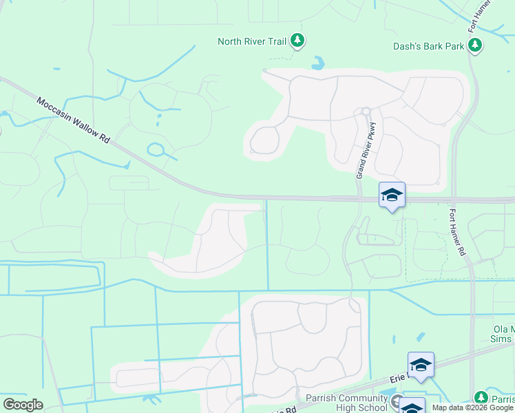 map of restaurants, bars, coffee shops, grocery stores, and more near 11226 High Noon Trail in Parrish