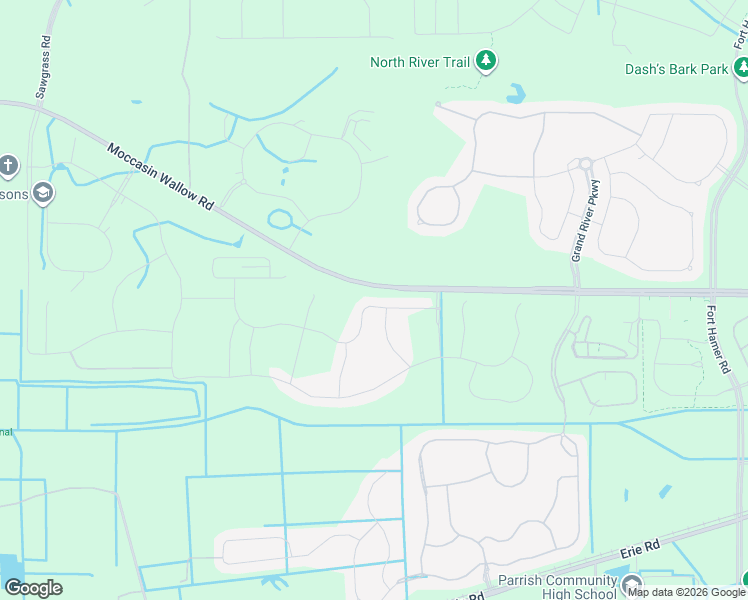 map of restaurants, bars, coffee shops, grocery stores, and more near 8725 Corkscrew Crossing in Parrish
