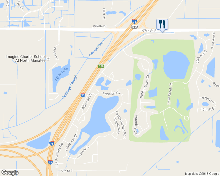 map of restaurants, bars, coffee shops, grocery stores, and more near 8515 Monarch Place in Palmetto