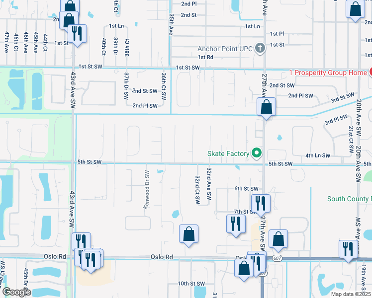 map of restaurants, bars, coffee shops, grocery stores, and more near 445 33rd Avenue Southwest in Vero Beach
