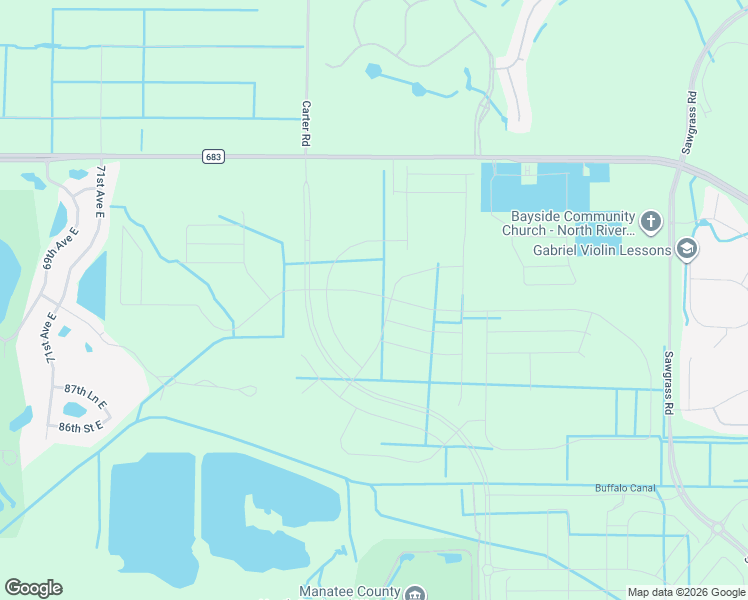map of restaurants, bars, coffee shops, grocery stores, and more near 8345 Bella Mar Trail East in Parrish