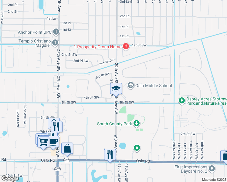 map of restaurants, bars, coffee shops, grocery stores, and more near 420 21st Court Southwest in Vero Beach