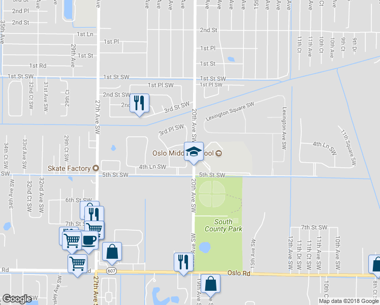 map of restaurants, bars, coffee shops, grocery stores, and more near 410 21st Court Southwest in Vero Beach