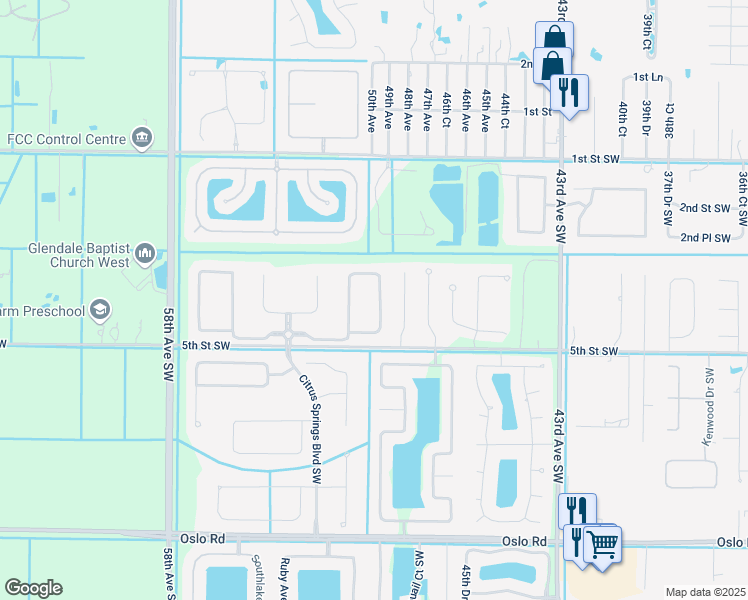 map of restaurants, bars, coffee shops, grocery stores, and more near 416 North Key Lime Square Southwest in Vero Beach