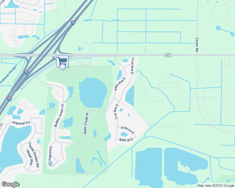 map of restaurants, bars, coffee shops, grocery stores, and more near 9106 69th Avenue East in Palmetto