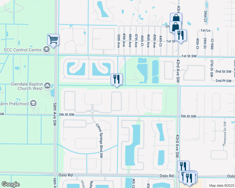 map of restaurants, bars, coffee shops, grocery stores, and more near 416 North Key Lime Square Southwest in Vero Beach