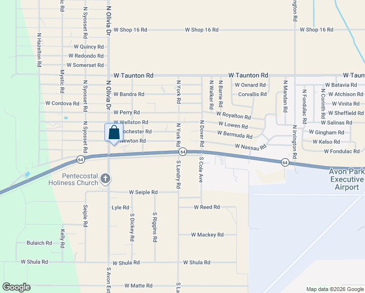 map of restaurants, bars, coffee shops, grocery stores, and more near 2392 Florida 64 in Avon Park