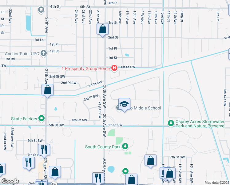 map of restaurants, bars, coffee shops, grocery stores, and more near 1462 Lexington Square Southwest in Vero Beach
