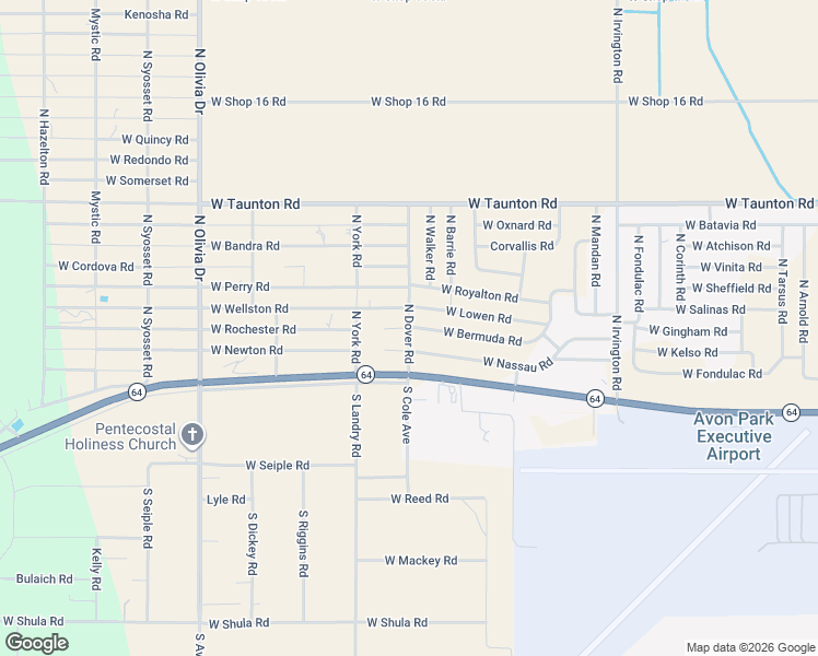 map of restaurants, bars, coffee shops, grocery stores, and more near Rochester Road in Avon Park