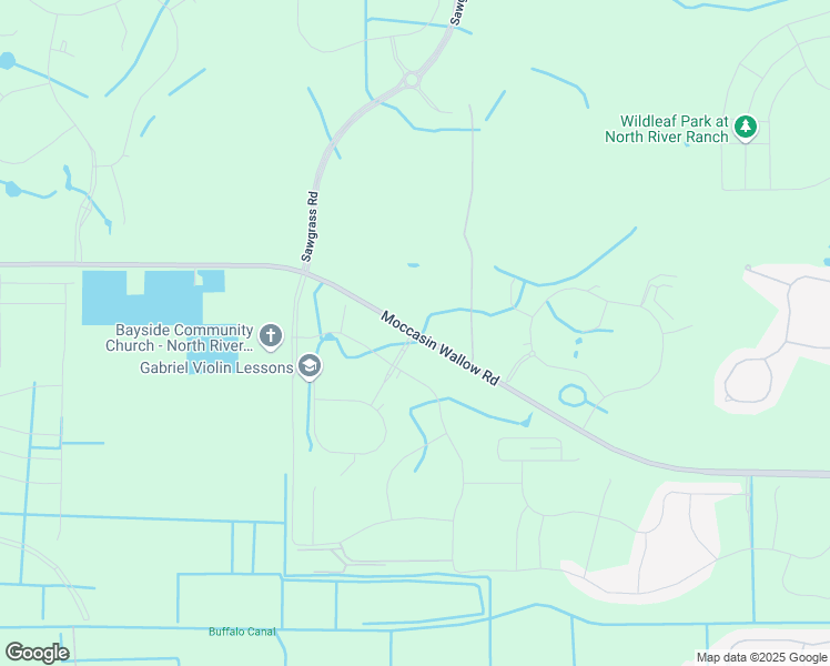 map of restaurants, bars, coffee shops, grocery stores, and more near 11283 97th Street East in Parrish